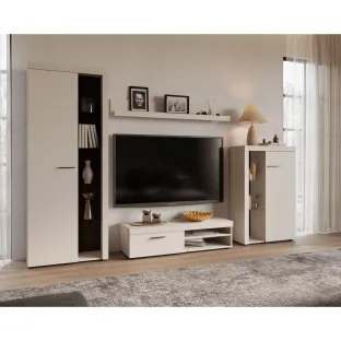 Set Mobilier Rumba, 270x40x190 h cm, Pal Melaminat, Beige Nisip