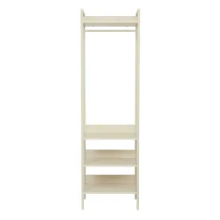 Suport pentru Haine cu umeras si polite Industro Line C, 52x40x180 CM, Metal/Pal Melaminat - Crem