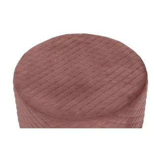 Taburet Lumi, 53x53x32 h cm, Stofa Roz Antichizat