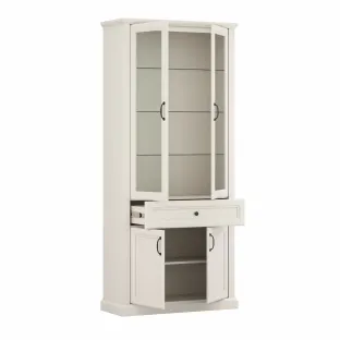 Vitrina Verona 4 Usi + Sertar, 93.8x37.5x210 h cm, Pal Melaminat/MDF, Casmir