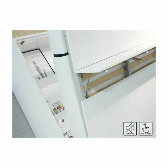 Lenart BED CONCEPT 180x200 cm  - Pat rabatabil de perete vertical cu mecanism pneumatic si somiera inclusa picture - 7