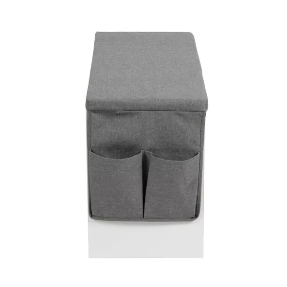 Bancuta pentru Pantofi Sedo, 80x30x43.2 h cm, Pal Melaminat, Alb/Gri picture - 6