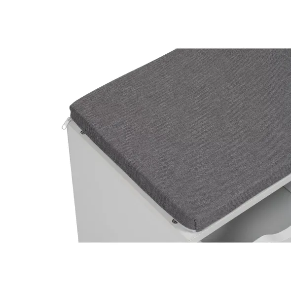 Bancuta pentru Pantofi Sedo, 80x30x43.2 h cm, Pal Melaminat, Alb/Gri picture - 7
