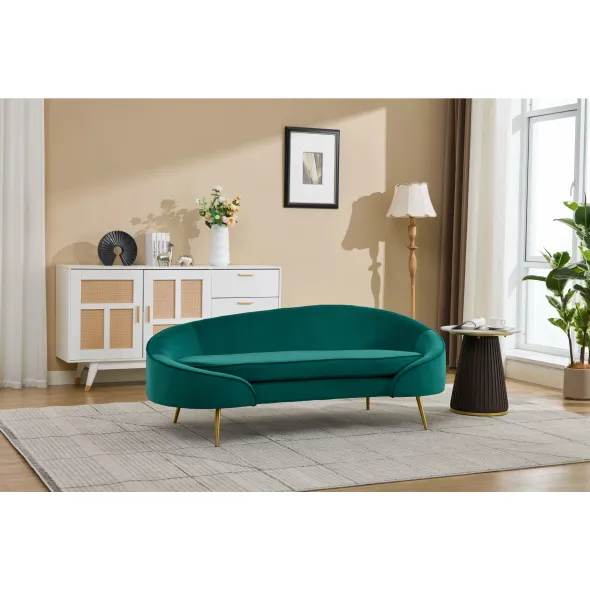 Canapea Estero, 180x81x67 h cm, Catifea Verde picture - 13