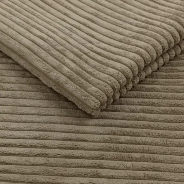 Canapea Extensibila Allegro 195x100x85 cm, Catifea Raiata, Cappuccino picture - 2