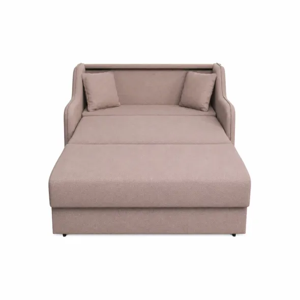 Canapea Extensibila Galicia, 2 Locuri,  143x98x98  h cm, Stofa Roz picture - 2