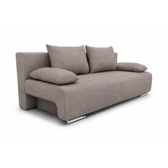 Canapea Extensibila Georgia, 194x93x72 h cm, Stofa Tip Catifea Beige Inchis picture - 1