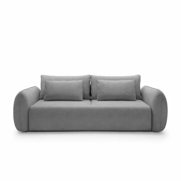 Canapea Extensibila Maloy, 252x103x 89 h cm, Catifea, Gri Inchis picture - 2