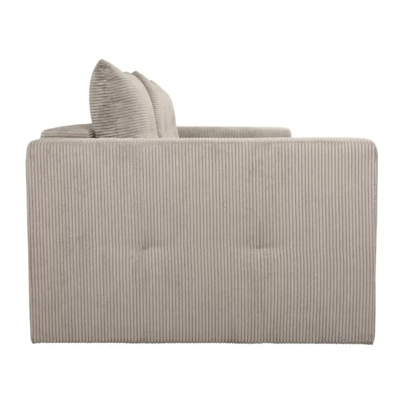 Canapea Extensibila Royal, 247x116x94 h cm, Stofa Raiata Beige picture - 5