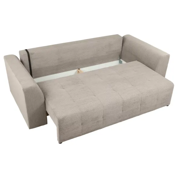 Canapea Extensibila Royal, 247x116x94 h cm, Stofa Raiata Beige picture - 6