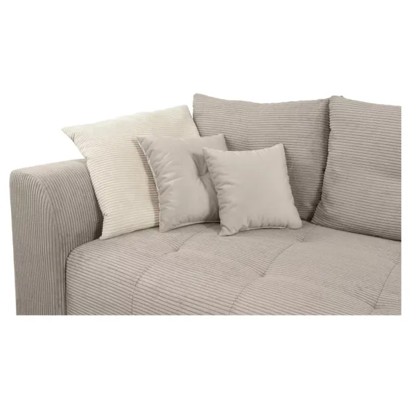 Canapea Extensibila Royal, 247x116x94 h cm, Stofa Raiata Beige picture - 7