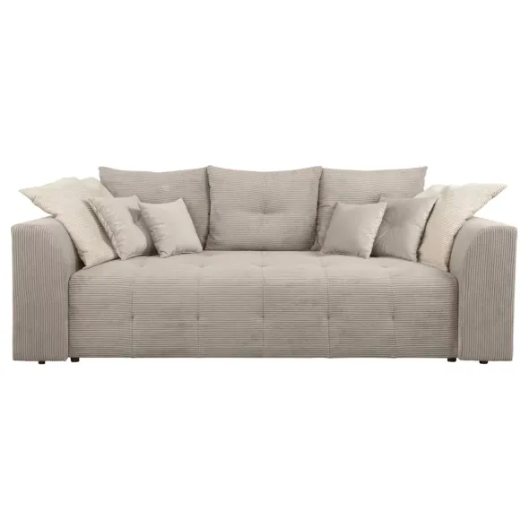 Canapea Extensibila Royal, 247x116x94 h cm, Stofa Raiata Beige picture - 1