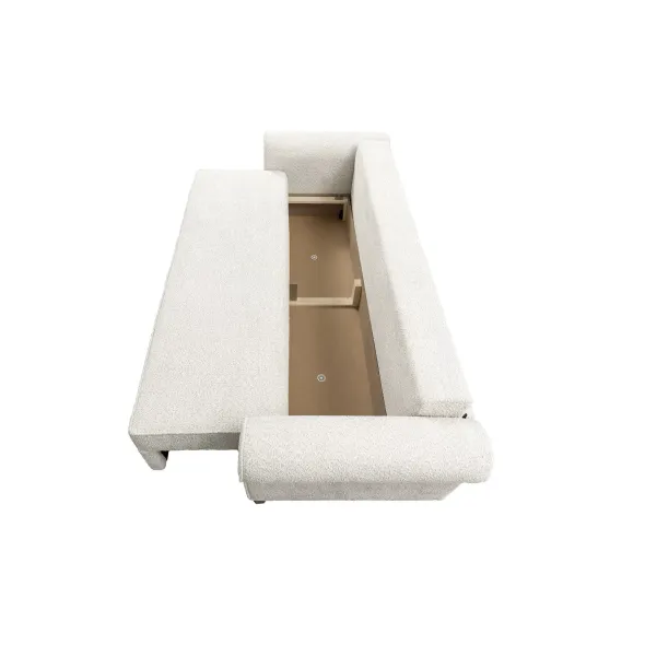 Canapea Extensibila Sara,235x90x75 h cm, Stofa Abriamo 03 Bej picture - 5