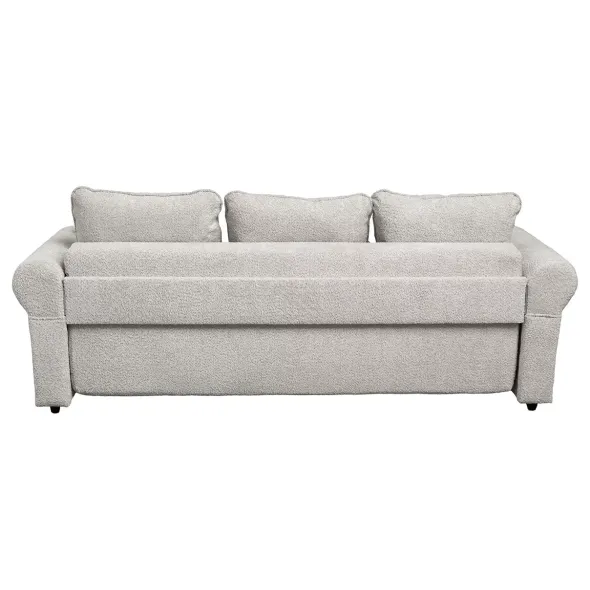 Canapea Extensibila Sara,235x90x75 h cm, Stofa Abriamo 02 Bej Inchis picture - 4