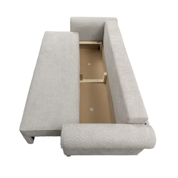 Canapea Extensibila Sara,235x90x75 h cm, Stofa Abriamo 02 Bej Inchis picture - 5