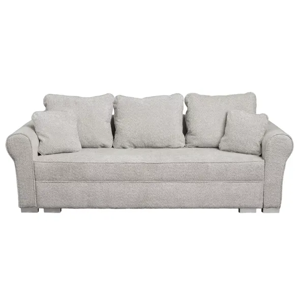 Canapea Extensibila Sara,235x90x75 h cm, Stofa Abriamo 02 Bej Inchis picture - 1