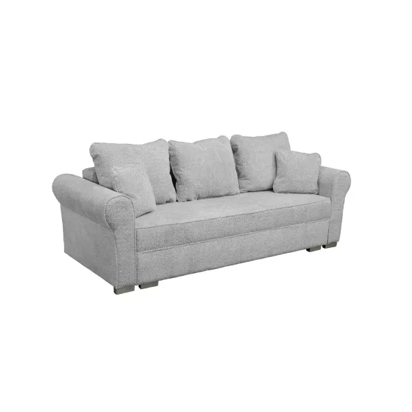 Canapea Extensibila Sara,235x90x75 h cm, Stofa Abriamo 07 Gri Deschis picture - 3