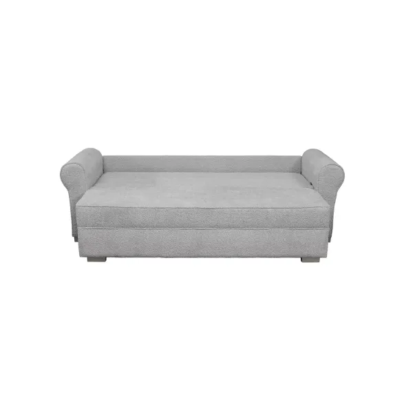 Canapea Extensibila Sara,235x90x75 h cm, Stofa Abriamo 07 Gri Deschis picture - 4