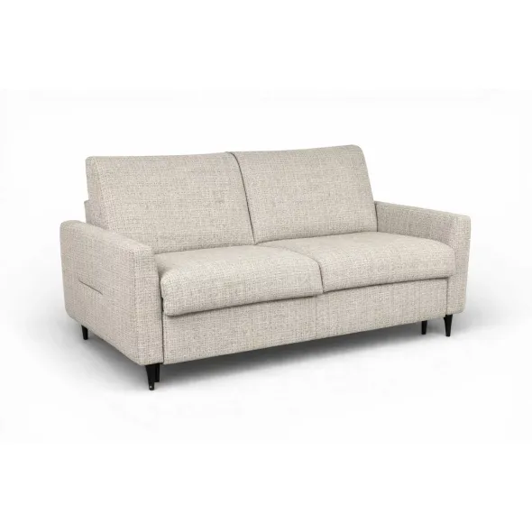 Canapea Extensibila Ultimo cu Sistem Ribalta, 196x102x98 h cm, Stofa Cremona, Gri Deschis picture - 1