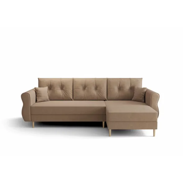 Coltar Extensibil Arlington, Universal, Compartiment Depozitare, 230x140x90 h cm, Stofa, Beige picture - 2