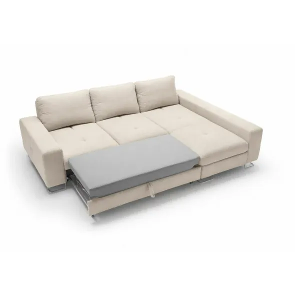 Coltar Extensibil Asti, 260x188x77-87 h cm, Stofa Beige picture - 2