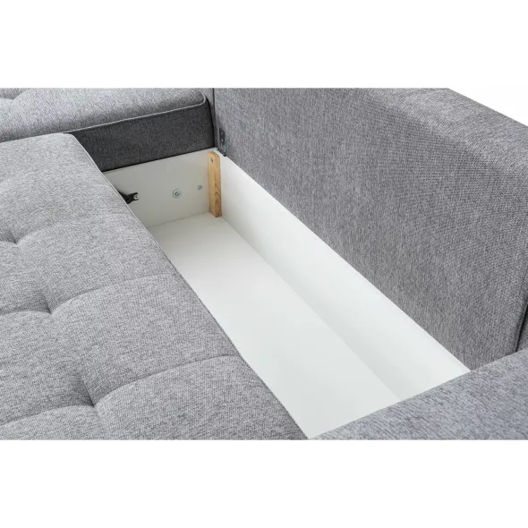 Coltar Extensibil Bari, Universal, 266x185x74-91 h cm, Stofa, Gri picture - 3