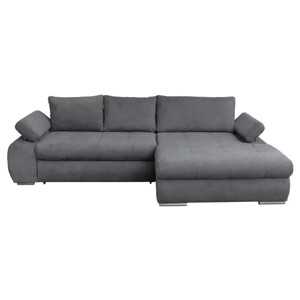 Coltar Extensibil Eternity, Spatiu de Depozitare, 295x177x90 h cm, Stofa, Gri picture - 4
