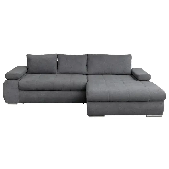 Coltar Extensibil Eternity, Spatiu de Depozitare, 295x177x90 h cm, Stofa, Gri picture - 1