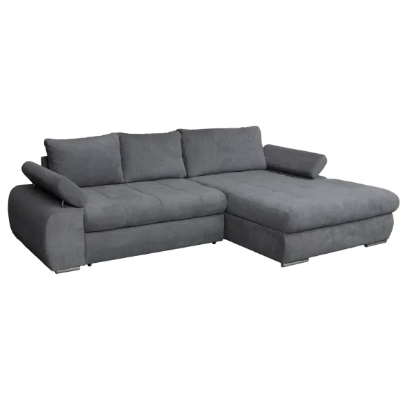 Coltar Extensibil Eternity, Spatiu de Depozitare, 295x177x90 h cm, Stofa, Gri picture - 7
