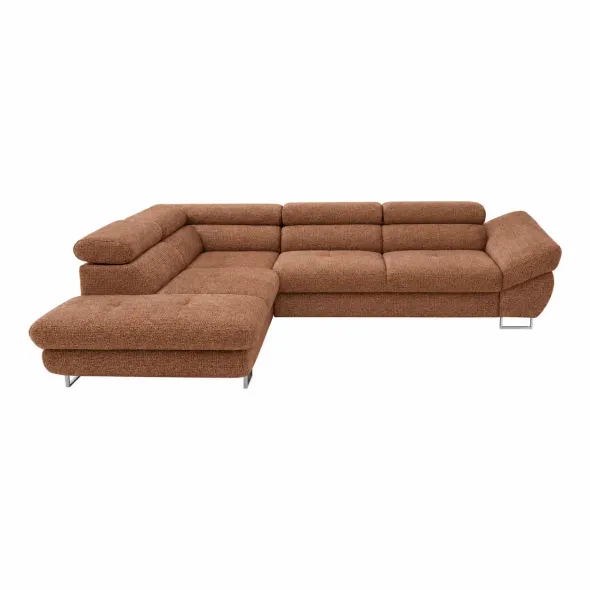 Coltar Extensibil Fabio, 280x235x69-88 H cm, Stofa Aragon 52 Caramiziu picture - 3