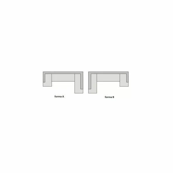 Coltar extensibil Fabio U, 350x235x175 cm, Stofa, Beige picture - 3