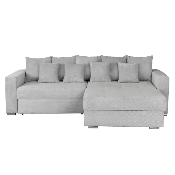 Coltar Extensibil Farum, Universal, Spatiu de Depozitare, 266x165x90 h cm Stofa, Gri Deschis picture - 1