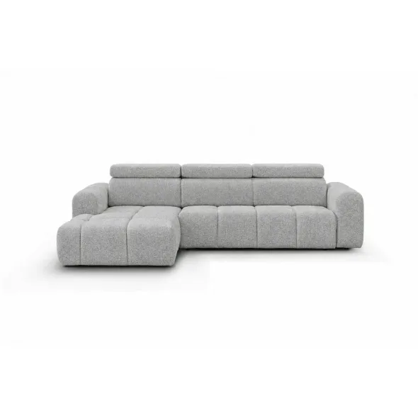 Coltar Extensibil Liguria, 300x185x84 h cm, Stofa Gri Deschis picture - 2