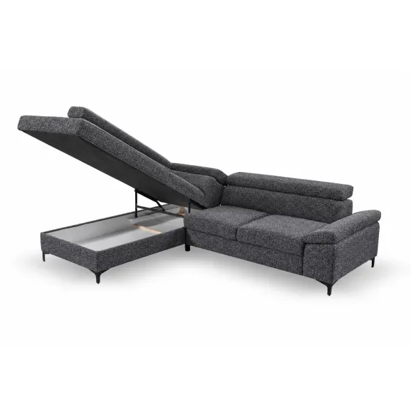 Coltar Extensibil Lonigo, 247x196x71-84 cm, Stofa Grafit Polaris 20 picture - 3