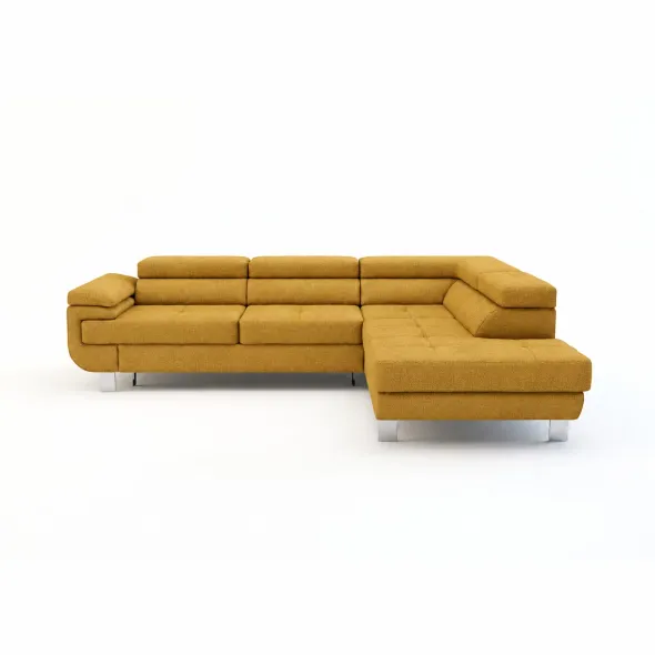 Coltar Extensibil Lotos,  275x230x73-87 h cm, Stanga, Stofa Galben Mustar picture - 1