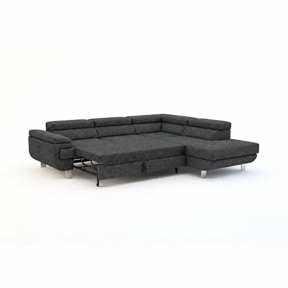 Coltar Extensibil Lotos,  275x230x73-87 h cm, Stanga, Stofa Gri Inchis, Inari 96 picture - 3