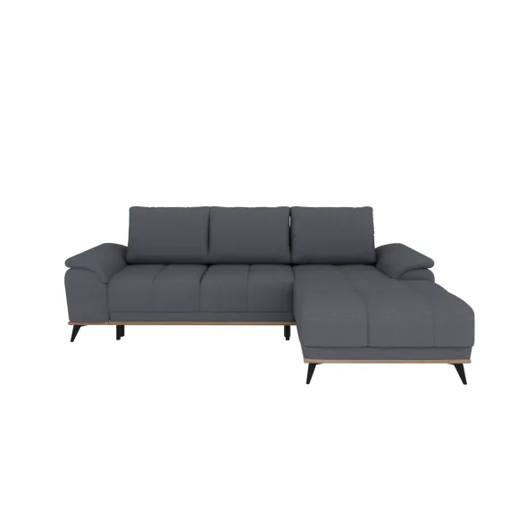 Coltar Extensibil Luigi, 262x168x85 h cm, Stofa, Grafit picture - 2