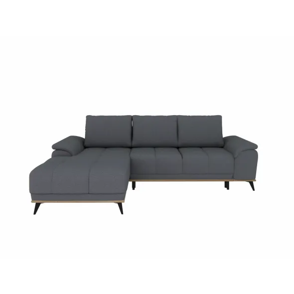 Coltar Extensibil Luigi, 262x168x85 h cm, Stofa, Grafit picture - 1