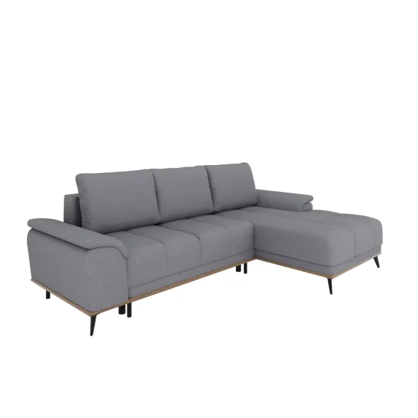 Coltar Extensibil Luigi, 262x168x85 h cm, Stofa, Gri Albastrui picture - 3