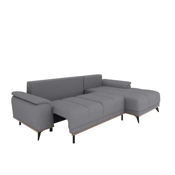 Coltar Extensibil Luigi, 262x168x85 h cm, Stofa, Gri Albastrui picture - 7