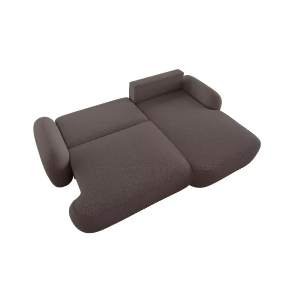 Coltar Extensibil Molly L, 276x176x84 h cm, Stofa Tip Boucle,  Coffe picture - 2
