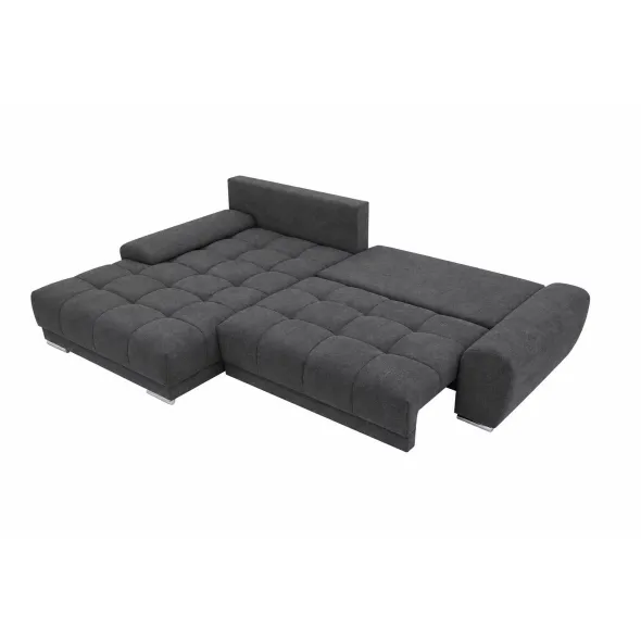 Coltar Extensibil Wave, 281x189x74-86 h cm, Dreapta, Stofa Gri Inchis picture - 2