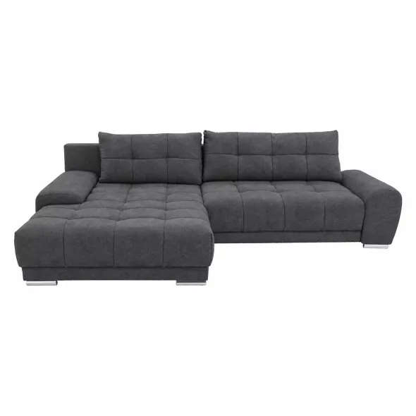 Coltar Extensibil Wave, 281x189x74-86 h cm, Dreapta, Stofa Gri Inchis picture - 1