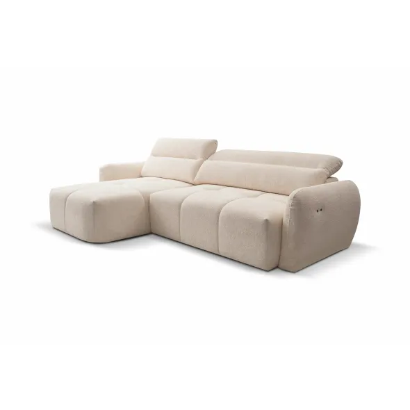Coltar Nuti Cu Sezut Glisant Actionare Electrica, 294x170x79-95 h cm, Stofa, Beige picture - 4