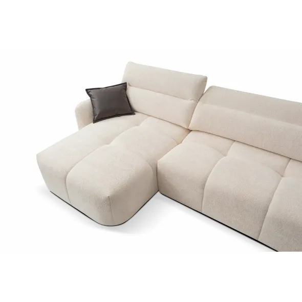 Coltar Nuti Cu Sezut Glisant Actionare Electrica, 294x170x79-95 h cm, Stofa, Beige picture - 6
