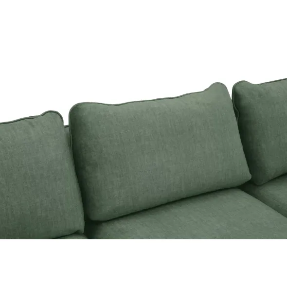 Coltar Portimao Forma U, 364x248x86 h cm, Stofa, Verde picture - 3