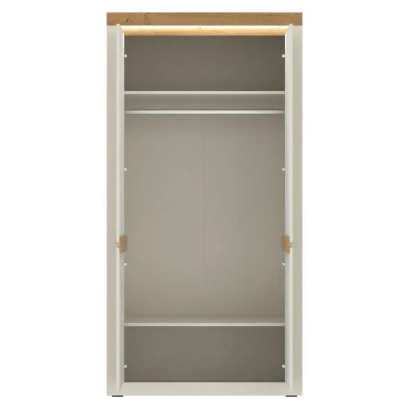 Dulap Naxxar NAXS01 2 Usi, 104.2x59.6x204.5 h cm, Pal Melaminat/PVC, Stejar Piatra/Casmir picture - 2