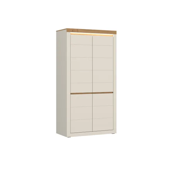 Dulap Naxxar NAXS01 2 Usi, 104.2x59.6x204.5 h cm, Pal Melaminat/PVC, Stejar Piatra/Casmir picture - 1