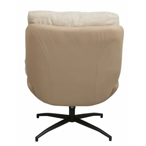 Fotoliu cu Taburet Hava, 83x93x99 h cm, Stofa Beige picture - 3