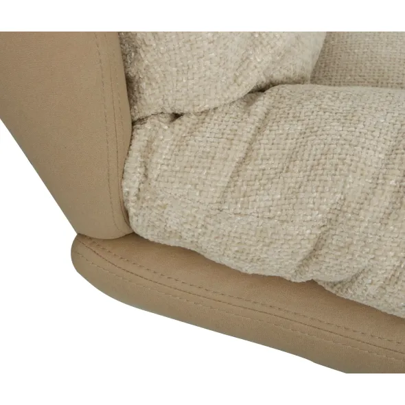 Fotoliu cu Taburet Hava, 83x93x99 h cm, Stofa Beige picture - 6